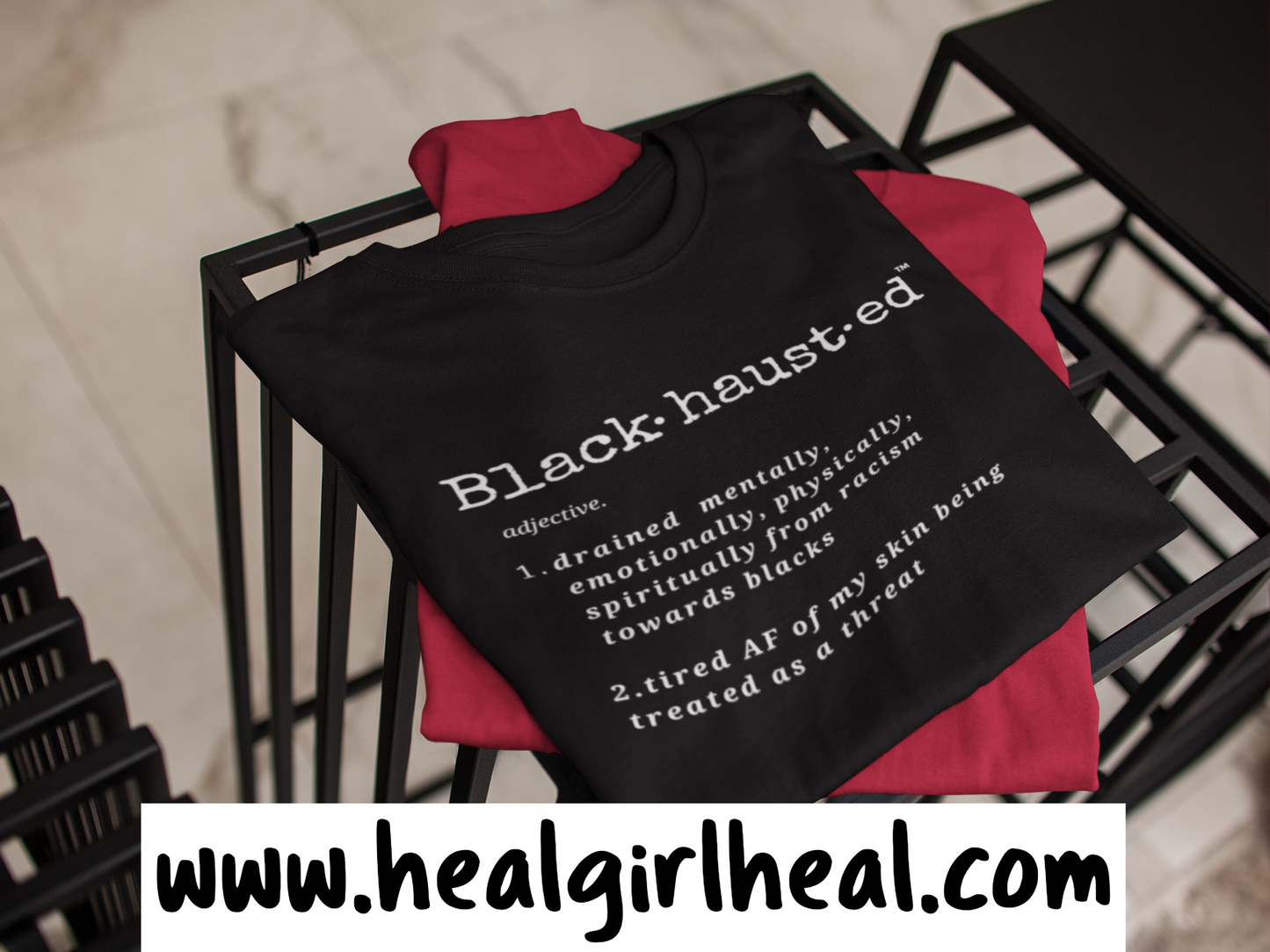 Blackhausted Definition- Tired"AF" Tshirt